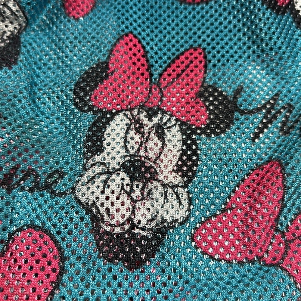DISNEY MINNIE MOUSE Mesh Beach Pool Tote Blue & Pink Bag - Picture 2 of 6
